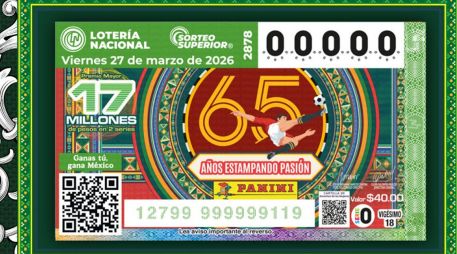 La Lotería Nacional conmemoró en su billete 65 años de la editorial Panini. X/lotenal