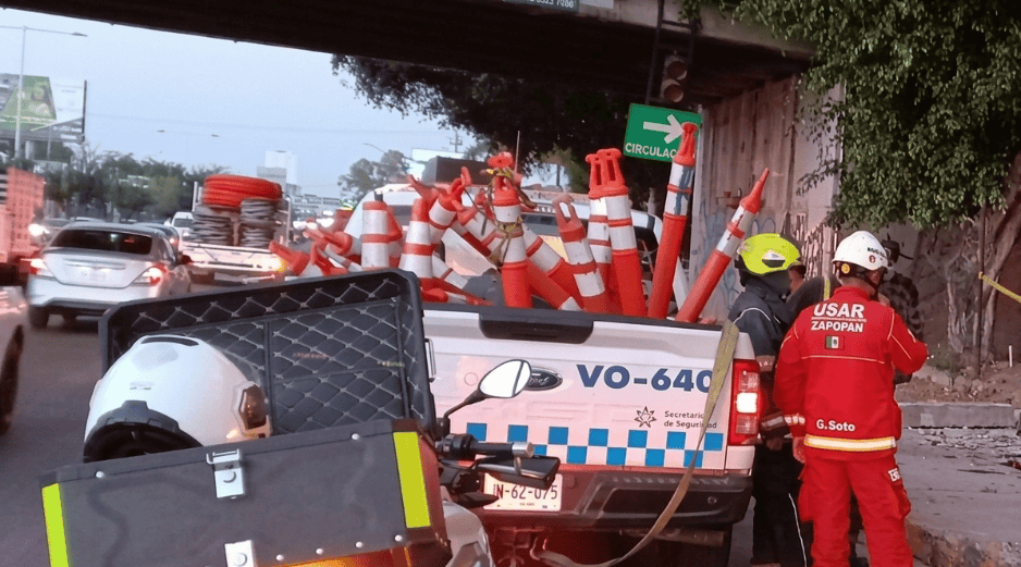 La Policía Vial informó que alrededor de las 6:40 de esta mañana recibieron el reporte de un accidente ocurrido en la avenida López Mateos. ESPECIAL/Policía Vial Jalisco