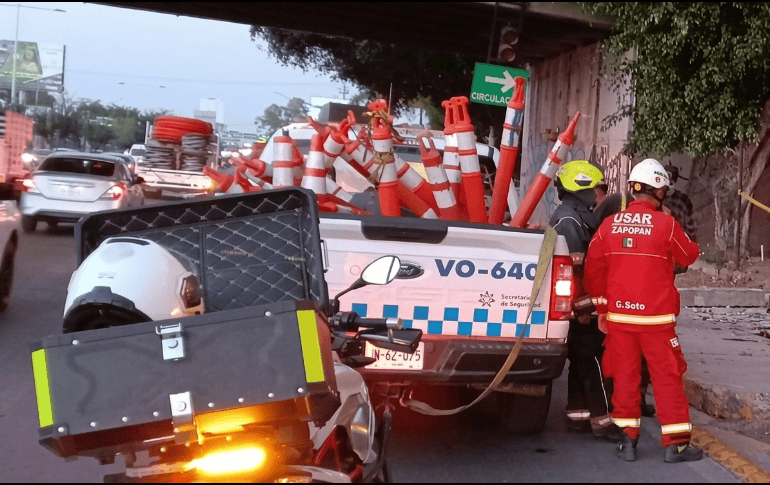 La Policía Vial informó que alrededor de las 6:40 de esta mañana recibieron el reporte de un accidente ocurrido en la avenida López Mateos. ESPECIAL/Policía Vial Jalisco