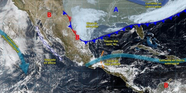 SMN alerta por frente fr&iacute;o 42 y condiciones adversas en M&eacute;xico esta semana