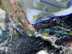 Las autoridades advierten que las lluvias podrían estar acompañadas de descargas eléctricas, granizo y generar incremento en ríos y arroyos, deslaves, encharcamientos e inundaciones en zonas bajas. ESPECIAL/ SMN.