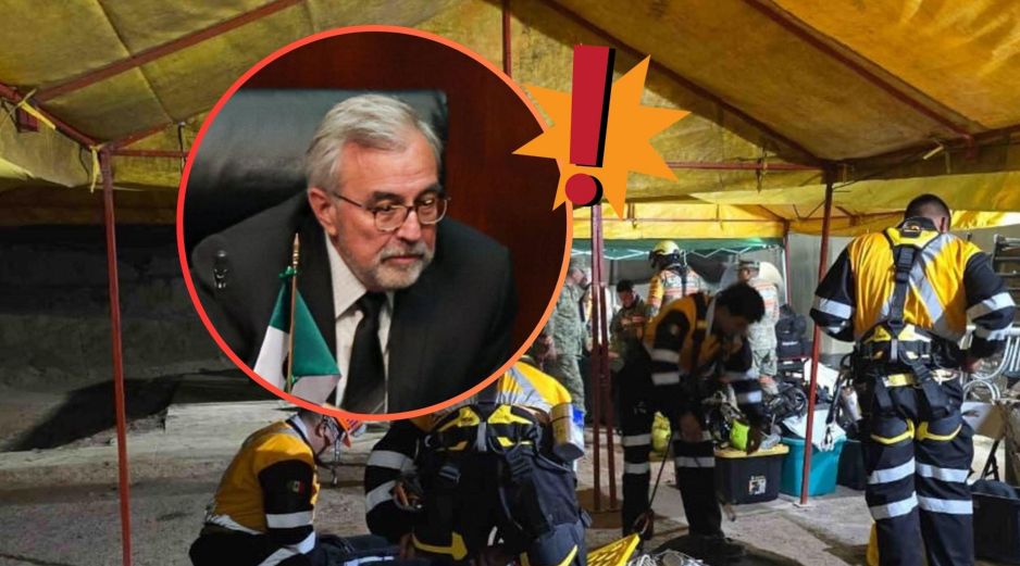 Rocha Moya reconoció el trabajo de 36 elementos de distintas corporaciones de seguridad de México para rescatar con vida a uno de los cuatro mineros.  SUN / NTX / ARCHIVO