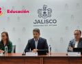 El secretario de Educación Jalisco, Juan Carlos Flores, durante la presentación de "Jalisco Aprende, Festival Educativo" y "Jalisco Tiene Talento 2026". EL INFORMADOR / M. Hernández