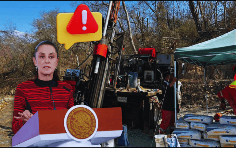 Sheinbaum confirmó que autoridades del país rescataron con vida a uno de los cuatro mineros atrapados tras un derrumbe en la mina Santa Fe. SUN / F. Rojas / ARCHIVO