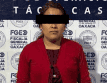 La sospechosa, identificada como A. D. R. L., fue puesta a disposición de la autoridad ministerial correspondiente. CORTESÍA/ Fiscalía General del Estado de Oaxaca