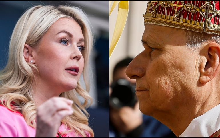 Leavitt contestó así al ser preguntada por lo dicho por el Papa León XIV respecto a los rezos y las guerras. EFE / ARCHIVO / EPA / JIM LO SCALZO
