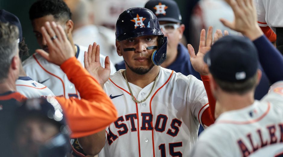 Uno de los momentos más destacados lo protagonizó Isaac Paredes con los Houston Astros. AFP/ T. WARNER.