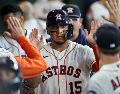 Uno de los momentos más destacados lo protagonizó Isaac Paredes con los Houston Astros. AFP/ T. WARNER.