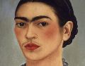 “Autorretrato con collar”, de  Frida Kahlo; pintado en 1933. ESPECIAL