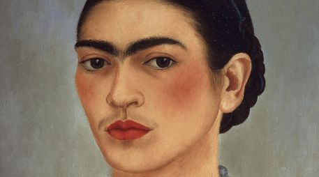 “Autorretrato con collar”, de  Frida Kahlo; pintado en 1933. ESPECIAL