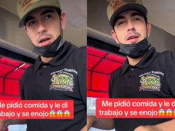 Taquero genera polémica al ofrecer comida a cambio de trabajo y dividir opiniones en redes. CAPTURA DE PANTALLA/INSTAGRAM/@zavala080/ESPECIAL