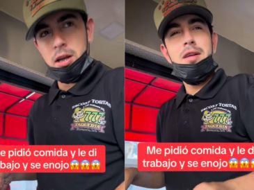 Taquero genera polémica al ofrecer comida a cambio de trabajo y dividir opiniones en redes. CAPTURA DE PANTALLA/INSTAGRAM/@zavala080/ESPECIAL
