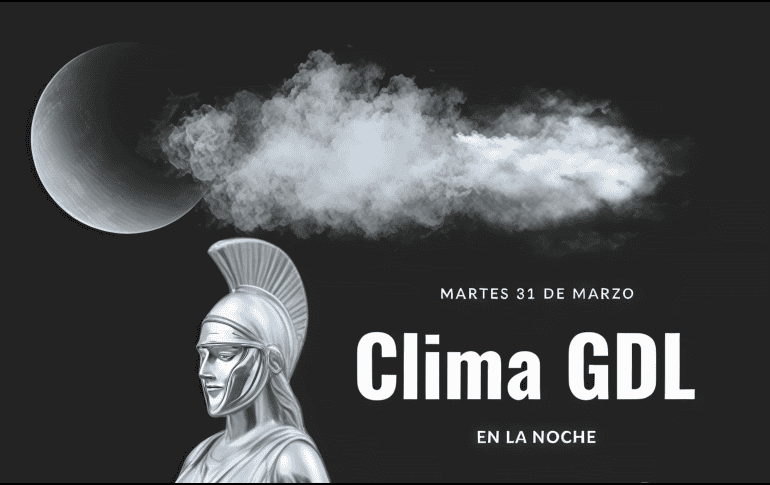 Este martes 31 de marzo en Guadalajara por la noche, se prevén temperaturas mínimas de 20 °C y máximas de 23 °C . ESPECIAL / CANVA