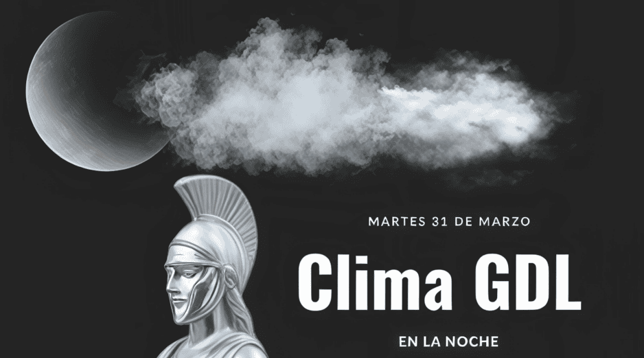 Este martes 31 de marzo en Guadalajara por la noche, se prevén temperaturas mínimas de 20 °C y máximas de 23 °C . ESPECIAL / CANVA