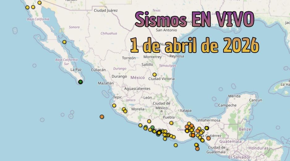 EN VIVO | Sismos en México | Miércoles 1 de abril. ESPECIAL / SSN