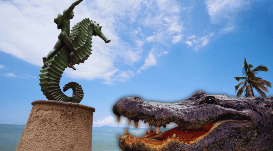 Descubre cuáles son las playas de mayor riesgo en Puerto Vallarta por cocodrilos y cómo proteger a tu familia durante estas vacaciones de Semana Santa sin contratiempos. ESPECIAL / CANVA