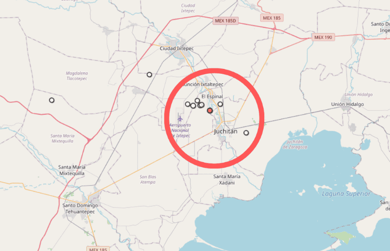 &nbsp;Se han registrado ocho sismos cerca de Juchitán de Zaragoza, Oaxaca, en lo que va de la jornada de este 1 de abril. ESPECIAL / SSN