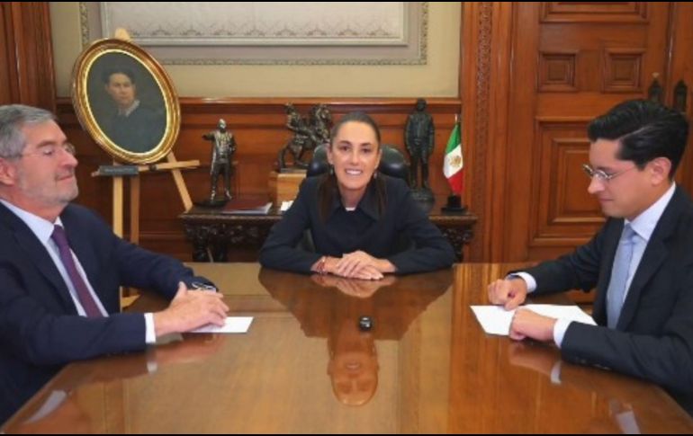 Claudia Sheinbaum Pardo publicó un video en redes al lado de Roberto Velasco y Juan Ramón de la Fuente. X/@Claudiashein