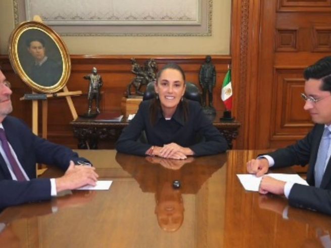 Claudia Sheinbaum Pardo publicó un video en redes al lado de Roberto Velasco y Juan Ramón de la Fuente. X/@Claudiashein