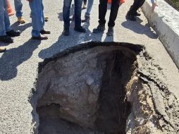 SICT Jalisco señaló que la erosión se encuentra en el tramo de Atenquique. ESPECIAL