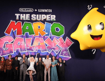 El elenco de la película 'Super Mario Galaxy: la película' durante el preestreno mundial en Kyoto (Japón). EFE/ Tomohiro Ohsumi