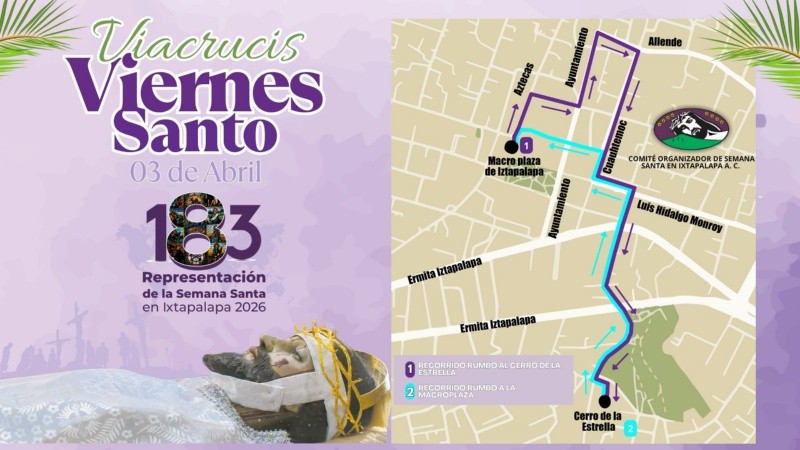 FACEBOOK / Comité Organizador de Semana Santa en Ixtapalapa AC&nbsp;