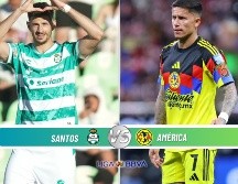 El duelo entre Santos y América se jugará este sábado dentro de la Jornada 13 del Clausura 2026. ESPECIAL / IMAGO7 y CANVA
