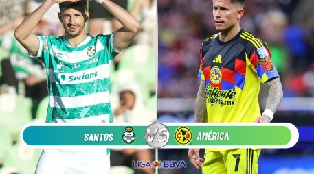 El duelo entre Santos y América se jugará este sábado dentro de la Jornada 13 del Clausura 2026. ESPECIAL / IMAGO7 y CANVA