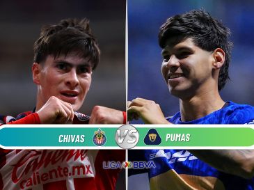 Chivas defiende el liderato ante unos Pumas que buscan consolidarse en la parte alta. ESPECIAL / IMAGO7 y CANVA
