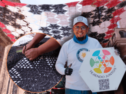 El mural aéreo busca ofrecer una experiencia visual diferente a quienes transitan por el corazón de Guadalajara. ESPECIAL/Gobierno de Guadalajara