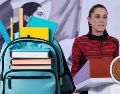 La Presidenta Sheinbaum Pardo dijo que a partir de un mes de 2026, todas las y los estudiantes de primaria pública en el país recibirán un apoyo económico. ESPECIAL / SUN y CANVA