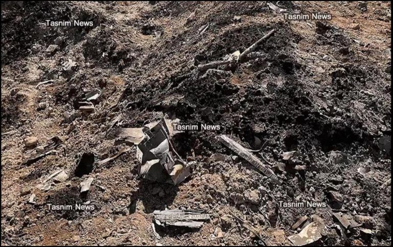 Restos del F-15E Strike Eagle derribado en Irán. EFE/ Agencia Tasnim