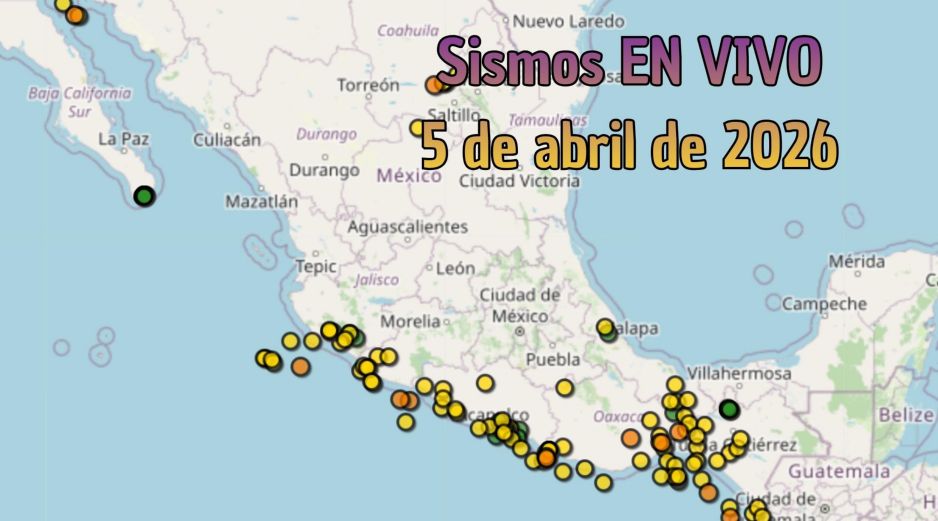 EN VIVO | Sismos en México | Domingo 5 de abril. ESPECIAL / SSN