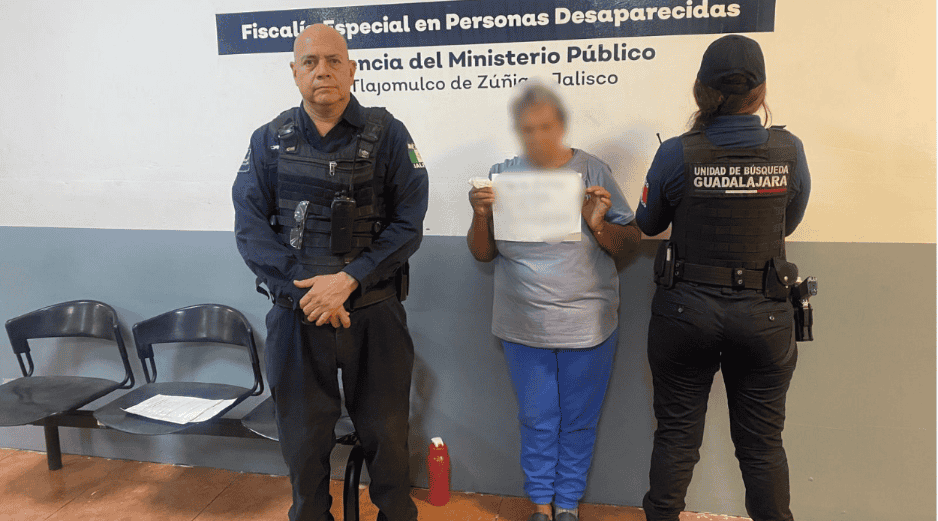 Los oficiales verificaron que la mujer contaba con ficha de búsqueda desde el 28 de febrero, en Tlajomulco de Zúñiga. ESPECIAL