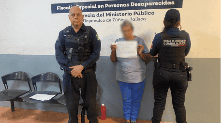 Los oficiales verificaron que la mujer contaba con ficha de búsqueda desde el 28 de febrero, en Tlajomulco de Zúñiga. ESPECIAL