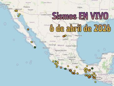 EN VIVO | Sismos en México | Lunes 6 de abril. ESPECIAL / SSN