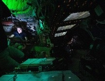 Fotografía tomada de la cuenta oficial en X de la @NASA que muestra a los astronautas de Artemis II. EFE/ @NASA