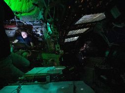 Fotografía tomada de la cuenta oficial en X de la @NASA que muestra a los astronautas de Artemis II. EFE/ @NASA