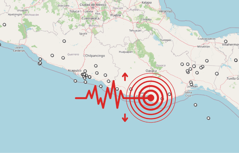 &nbsp;Sismo en Oaxaca. ESPECIAL / SSN