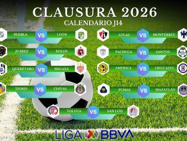 La J14 del Clausura 2026 contará con transmisión a través de distintas señales de televisión abierta, de paga y plataformas digitales. ESPECIAL / CANVA