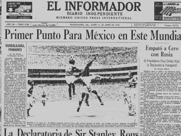 El 31 de mayo de 1970 es la fecha que marcó un antes y un después en el futbol mexicano. ESPECIAL / EL INFORMADOR