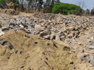 La Fiscalía del Estado no había intervenido el terreno en Tlajomulco, según explicó el colectivo de búsqueda. ESPECIAL/Guerreros Buscadores de Jsco