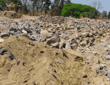 La Fiscalía del Estado no había intervenido el terreno en Tlajomulco, según explicó el colectivo de búsqueda. ESPECIAL/Guerreros Buscadores de Jalisco