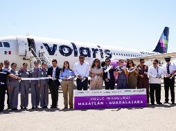 Se inaugura la nueva ruta Guadalajara-Mazatlán en Volaris. ESPECIAL/SECRETARÍA DE TURISMO DE SINALOA.