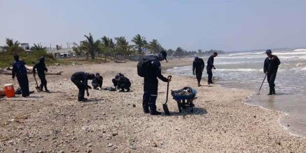 Sheinbaum da seguimiento a derrame en Golfo de M&eacute;xico