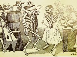 Foto de la caricatura “Calaveras zalameras de las coquetas meseras” del artista mexicano José Guadalupe Posada. EFE