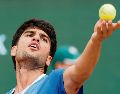 Carlos Alcaraz. El murciano sumó su sexta victoria consecutiva en el torneo. EFE