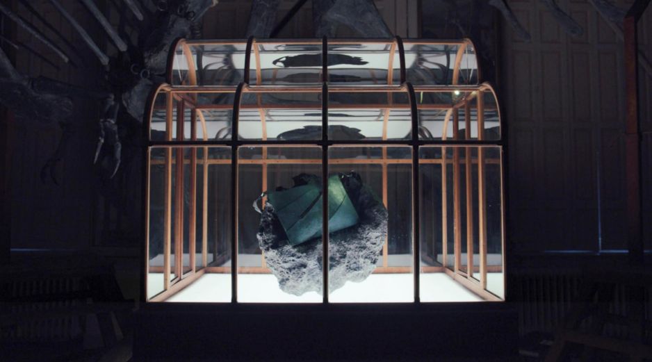 El proyecto se basa en datos de colágeno -una proteína clave en la estructura de la piel- extraídos de fragmentos hallados en fósiles atribuidos a este dinosaurio. EFE/Lab-grown Leather Ltd/ Bsf