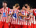 El Atlético tiene la ventaja contra el Barcelona y ahora buscarán sellar el boleto en el Metropolitano. EFE / S. Wu.