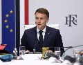 El presidente francés Emmanuel Macron expresó su preocupación por la violencia que permanece en la región de Medio Oriente. EFE/T. Nicholson